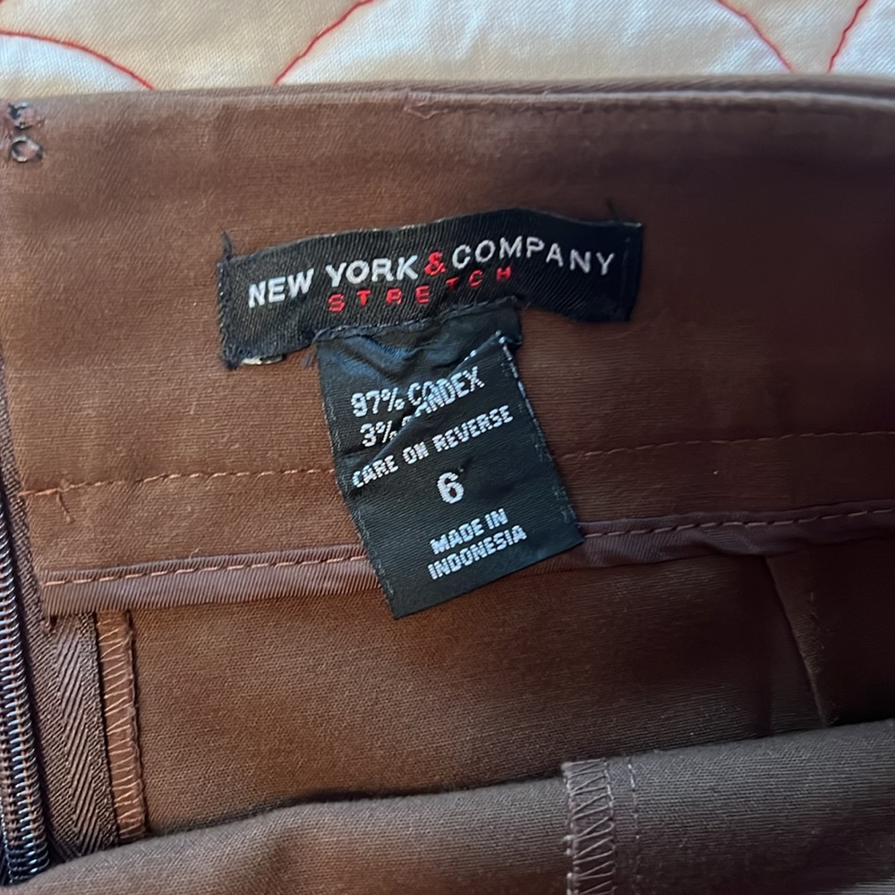New York & Company Brown Pencil Skirt - Picture 2 of 4